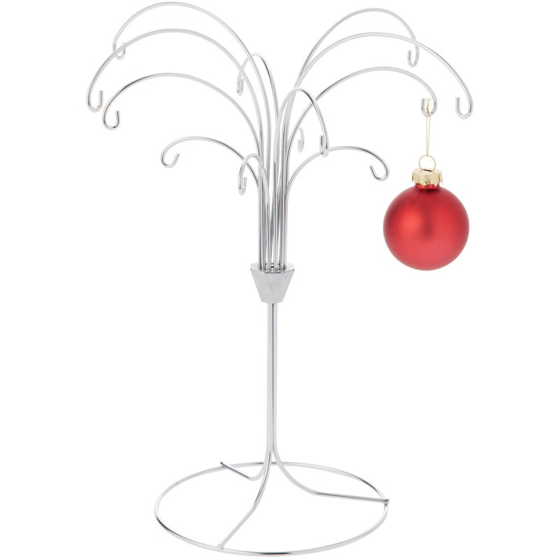 Bard's 12 Arm Silver Ornament Stand, Tree, 11.5" H x 10" W x 10" D - Image 2